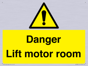 Danger Lift motor room